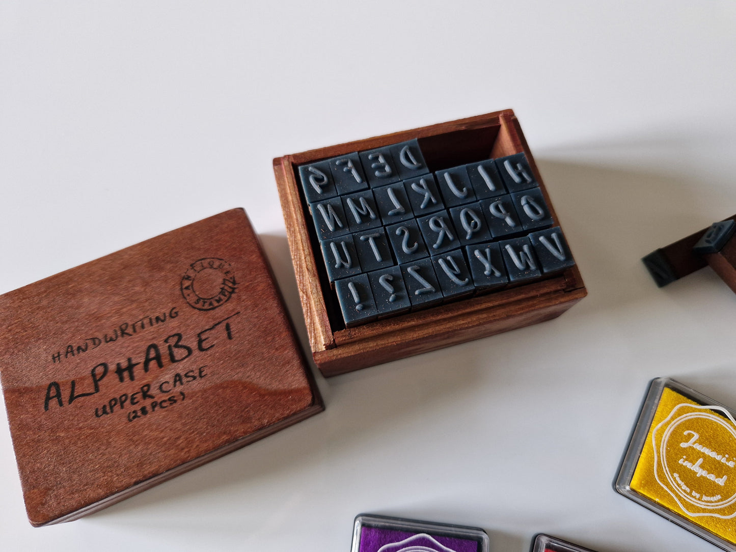 βοΈπ Vintage Alphabet Stamps with Ink Pad