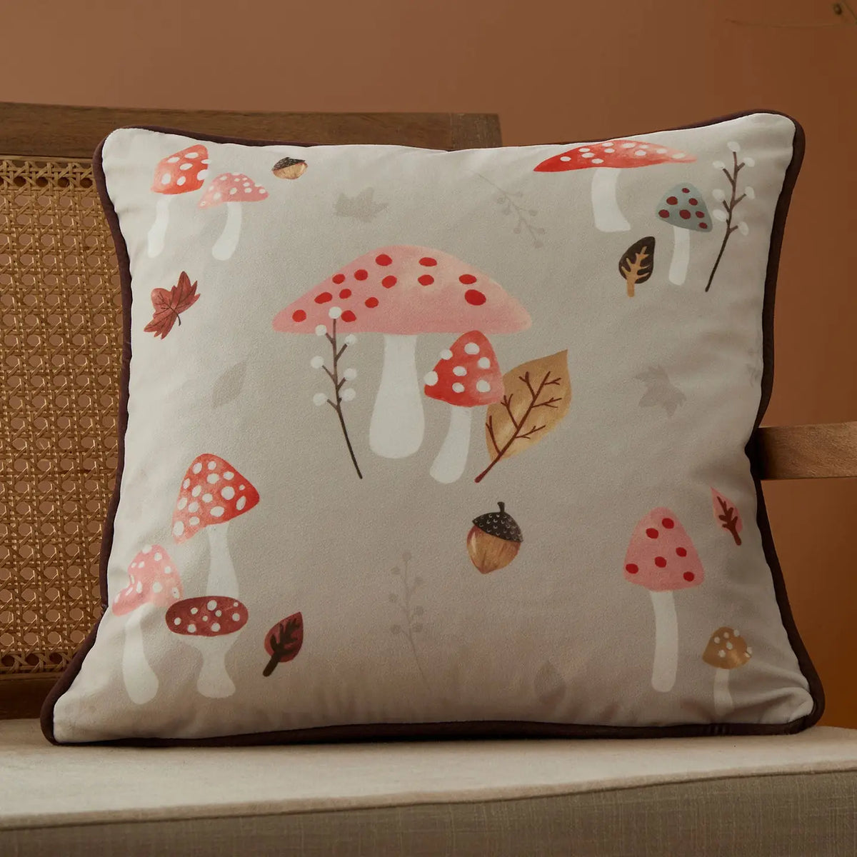 Woodland Dreams Velvet Cushion 🍂🌿