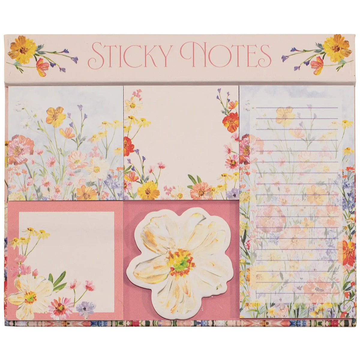 🌺 Saffron Magnetic Sticky Note Set – Designed by Violet