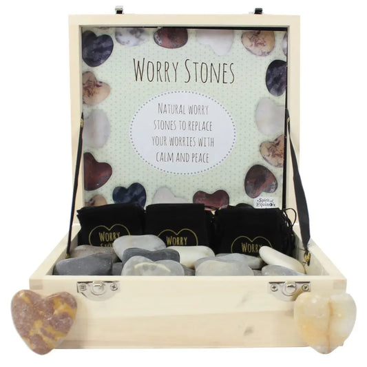 Heart-Shaped Worry Stone with Pouch 💗✨