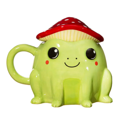 Ceramic Mushroom and Frog Mug