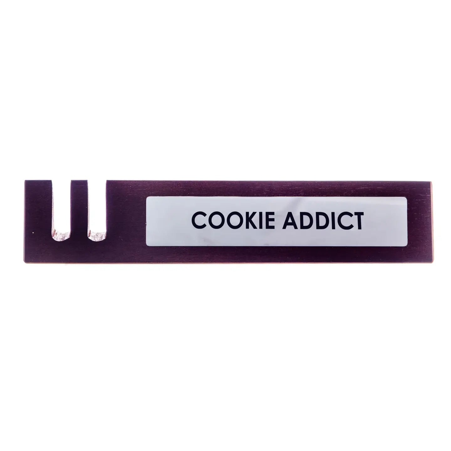 🍪 Cookie Addict Wooden Desk Sign