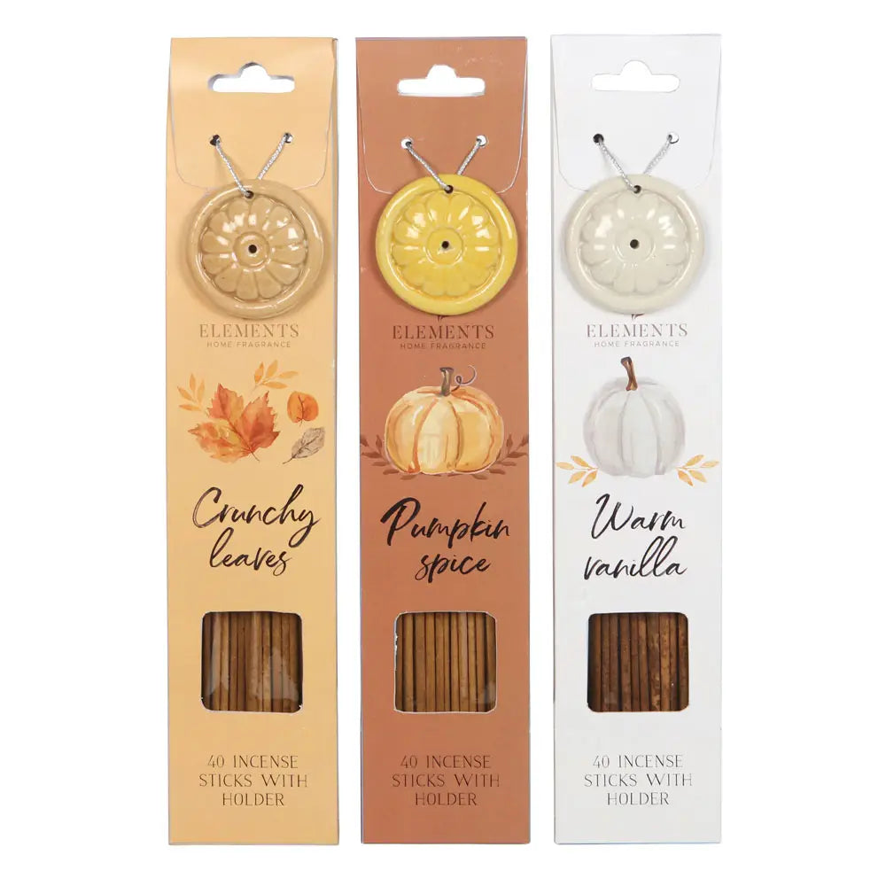 Autumn Incense Sticks with Pumpkin Holder 🍂🎃✨