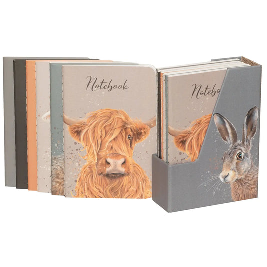 Cedar & Sage Set of 6 A6 Wildlife Notebooks with Hare Holder 🐇🌿📖