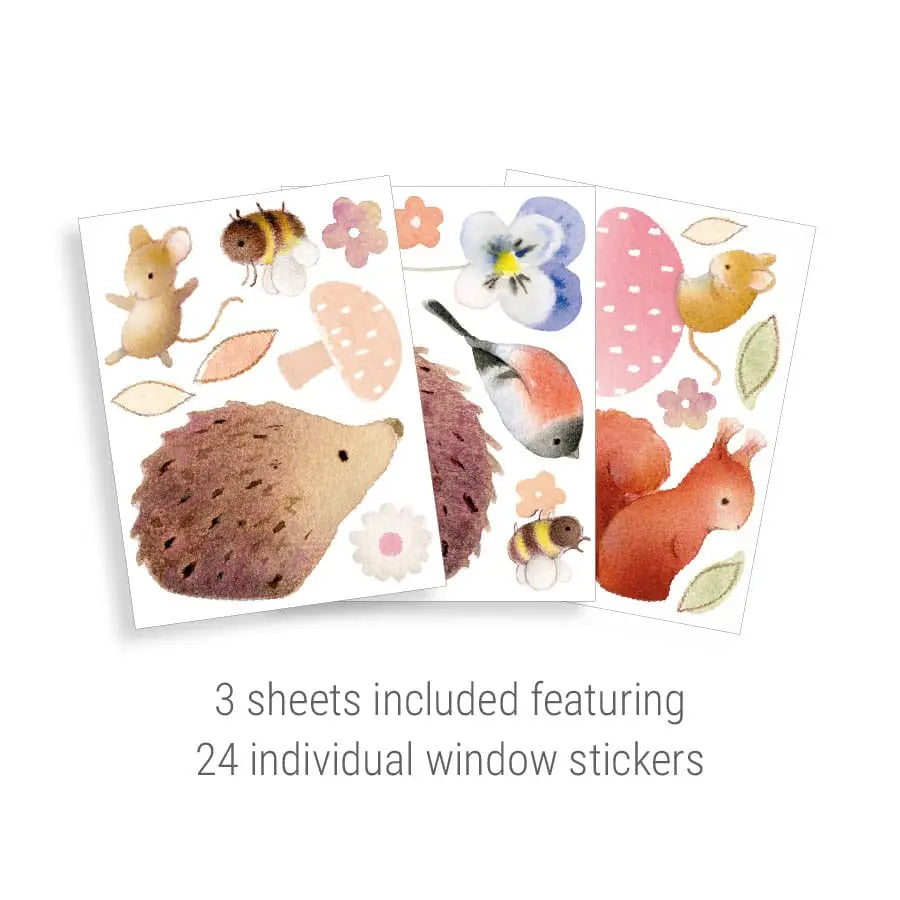 🌿 Woodland Wildlife Window Sticker Pack