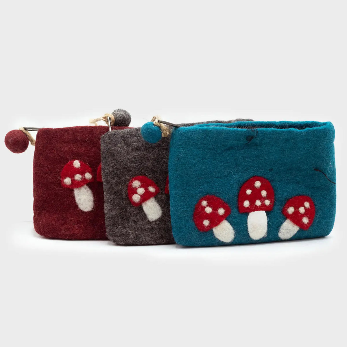 Wild Mushroom Felt Zipper Pouch 🍄🌿