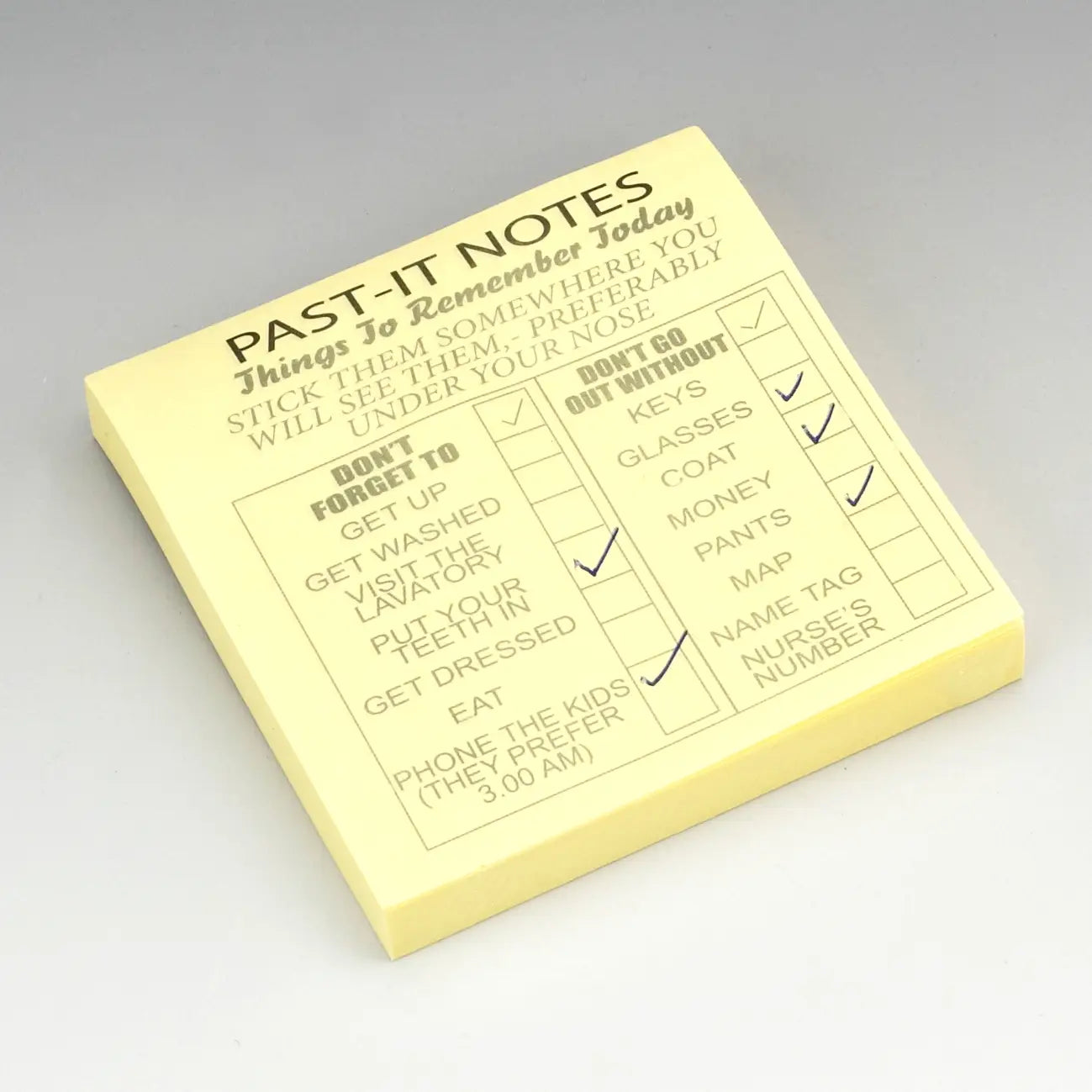 😂 Past-It Notes – Funny Memory Reminder Notes