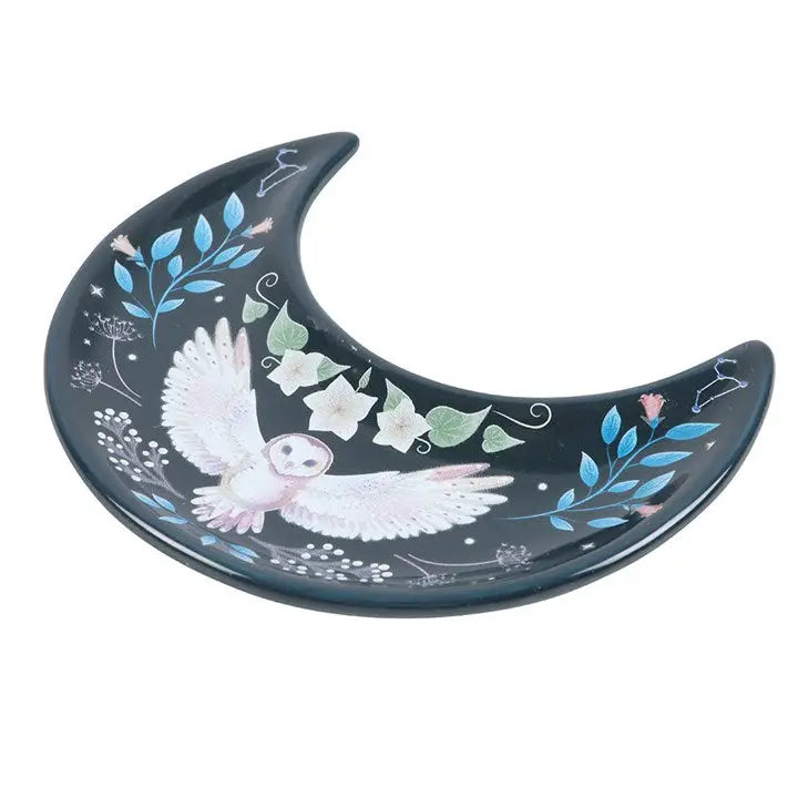 Flying Night Owl Ceremic Trinket Dish