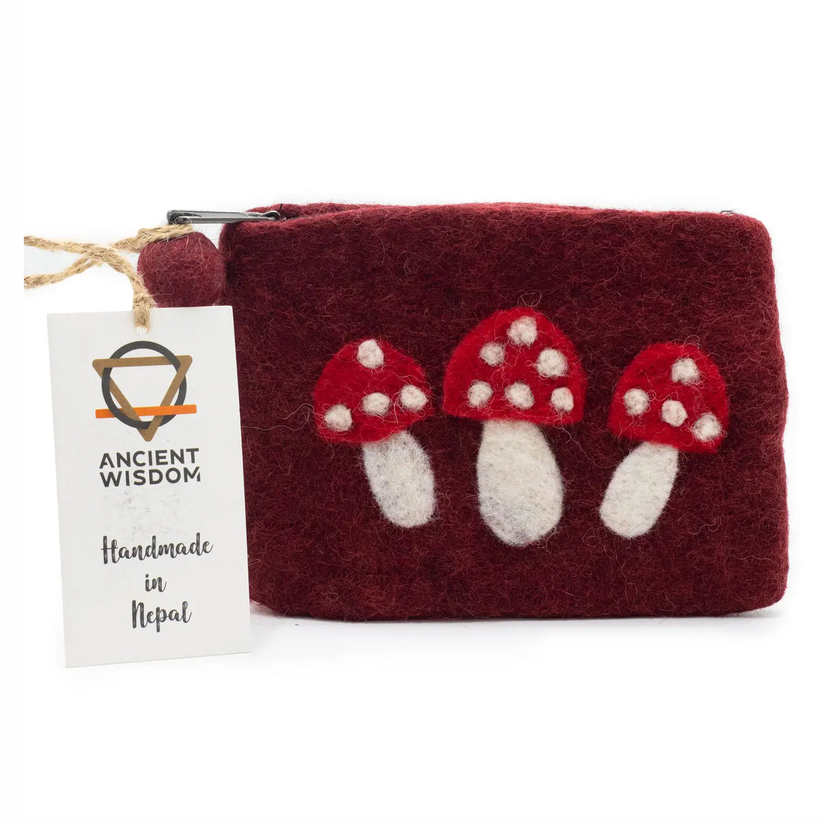 Wild Mushroom Felt Zipper Pouch 🍄🌿
