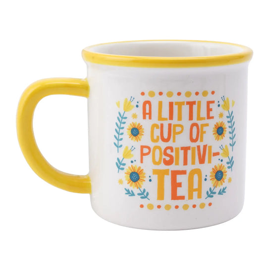A Little Cup of Positivi-Tea Stoneware Mug 🌻☕💛