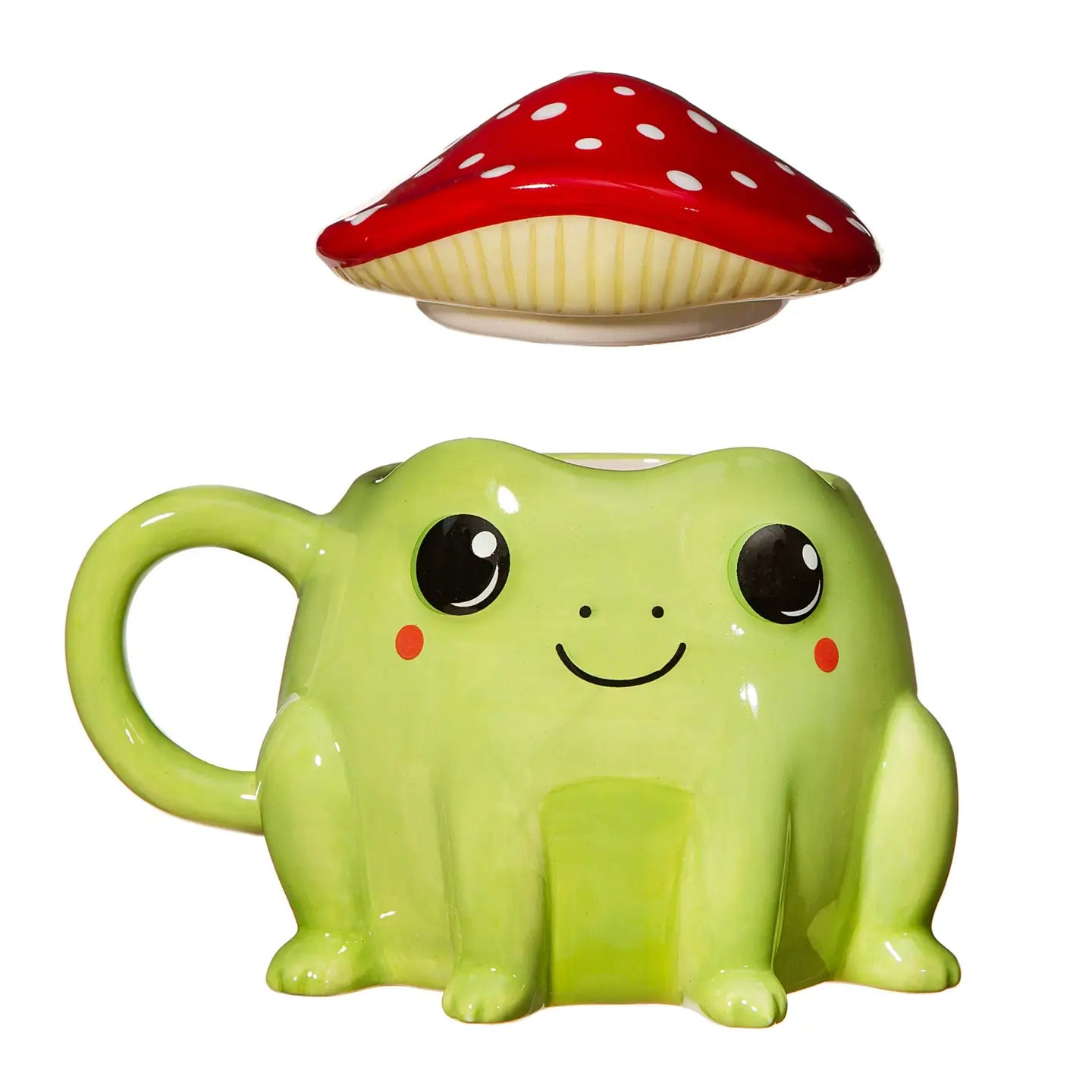 Ceramic Mushroom and Frog Mug