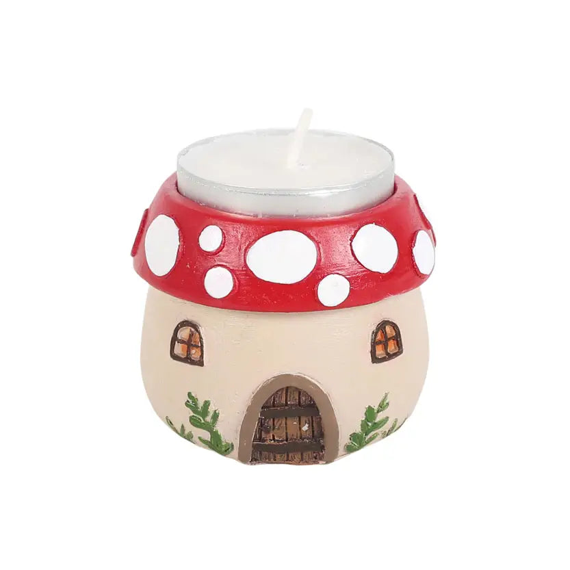 Mushroom House Tealight Holder