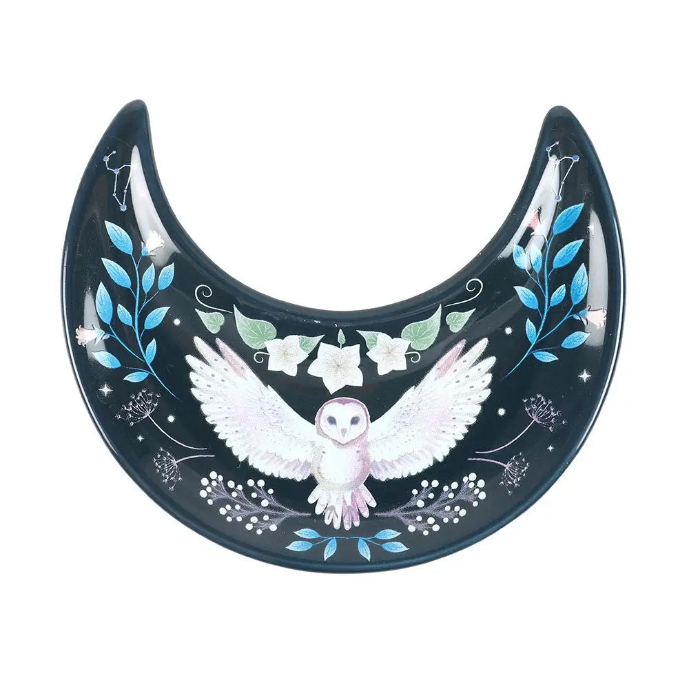 Flying Night Owl Ceremic Trinket Dish