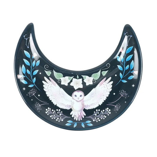 Flying Night Owl Ceremic Trinket Dish