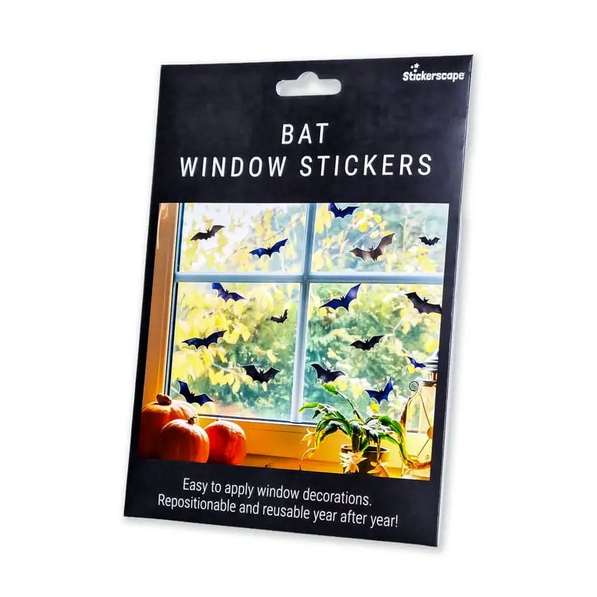 🦇 Spooky Bats Halloween Window Sticker Pack