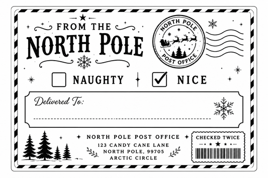🎅 North Pole Special Delivery Labels – NICE