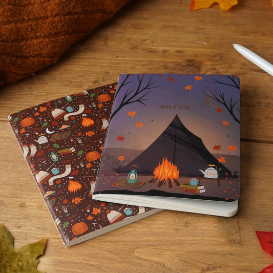 Snuggle Season ‘Winter Nights’ Set of 2 A6 Notebooks 🍂🔥✨