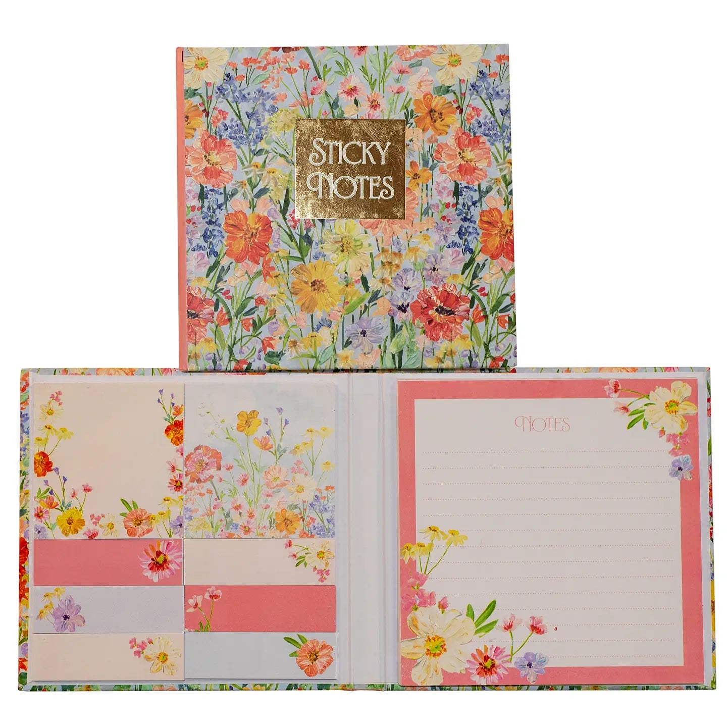 🌸 Saffron Floral Sticky Note Set