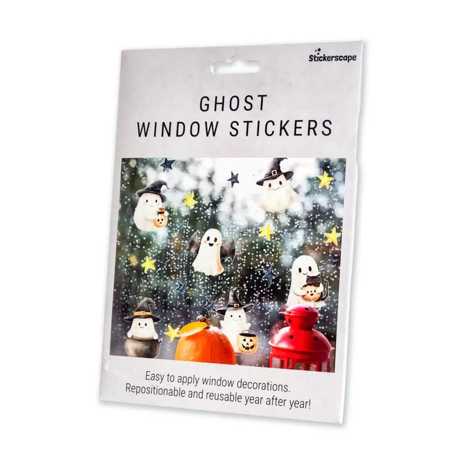👻 Cute Ghost Halloween Window Sticker Pack
