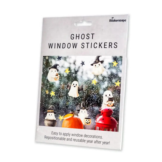 👻 Cute Ghost Halloween Window Sticker Pack