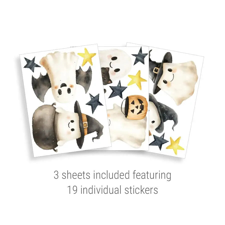 👻 Cute Ghost Halloween Window Sticker Pack