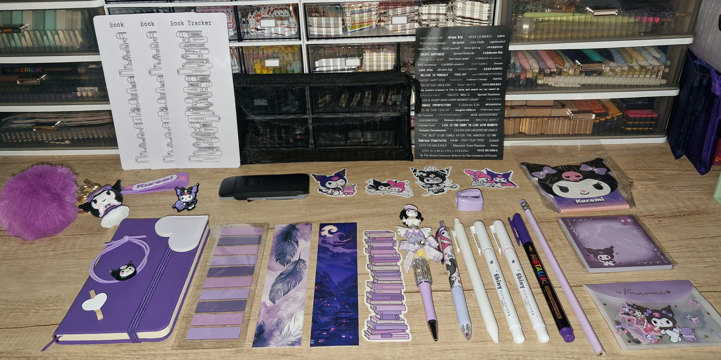 💜📚 Kuromi Inspired Bookish Bundle 🖤✨